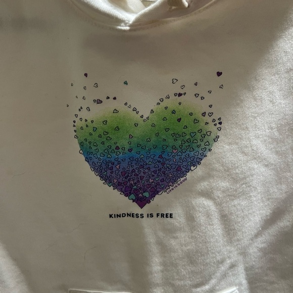 Life Is Good White Hoodie “Kindness is free”. #120 - Picture 2 of 6
